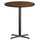 36'' Round Walnut Laminate Table Top with 30'' x 30'' Bar Height Table Base - Flash Furniture