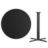 42'' Round Black Laminate Table Top with 33'' x 33'' Bar Height Table Base - Flash Furniture