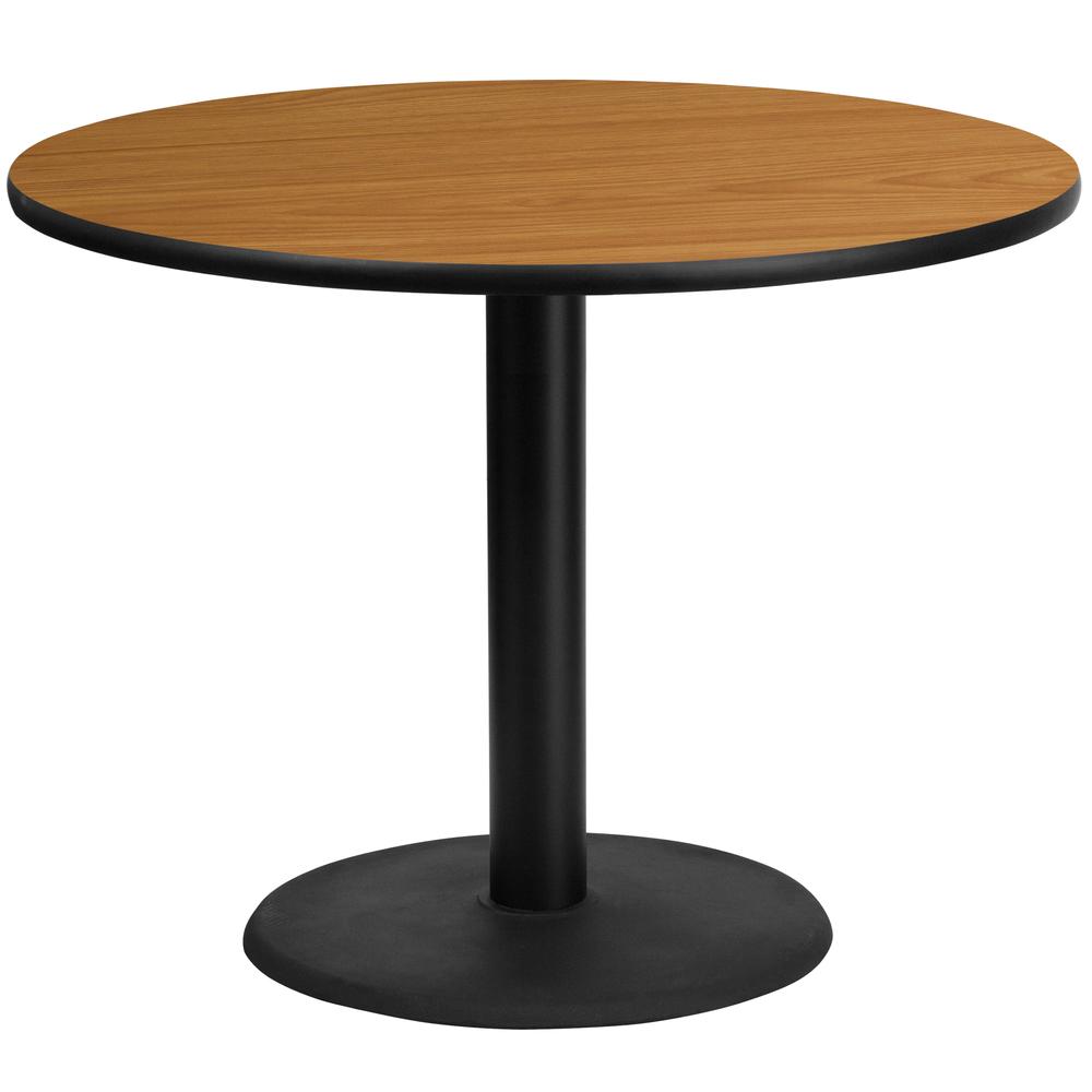 42'' Round Natural Laminate Table Top with 24'' Round Table Height Base - Flash Furniture