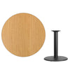 42'' Round Natural Laminate Table Top with 24'' Round Table Height Base - Flash Furniture