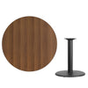 42'' Round Walnut Laminate Table Top with 24'' Round Table Height Base - Flash Furniture