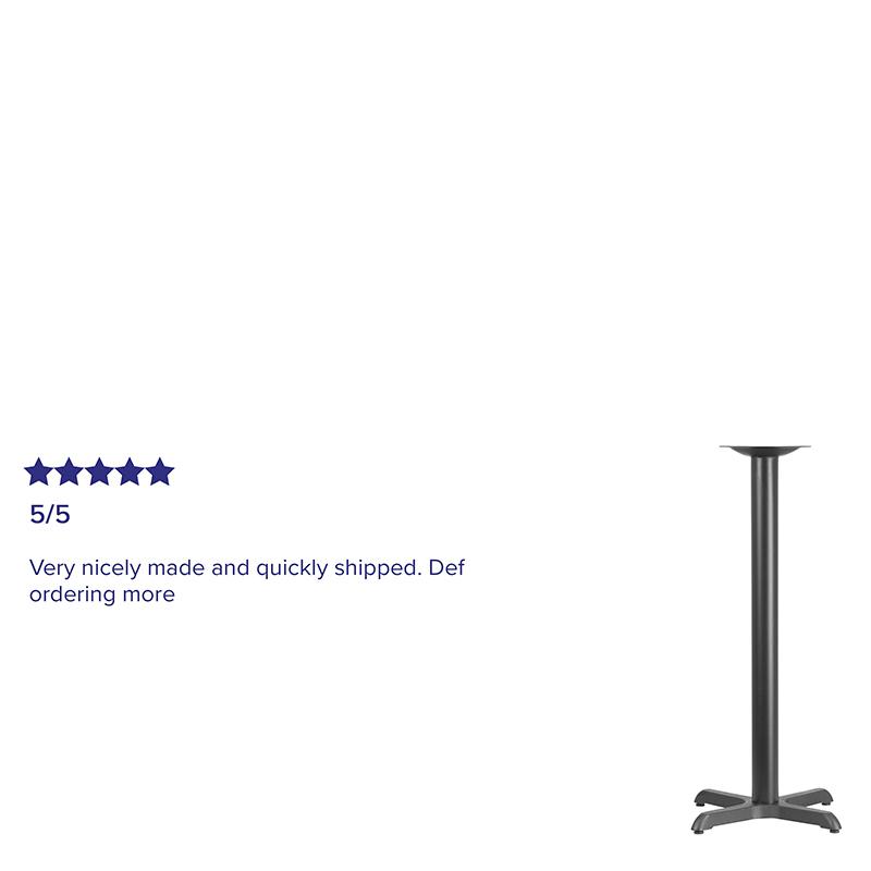 22'' x 22'' Restaurant Table X-Base with 3'' Dia. Bar Height Column - Flash Furniture