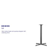 30'' x 30'' Restaurant Table X-Base with 3'' Dia. Bar Height Column - Flash Furniture