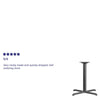 30'' x 30'' Restaurant Table X-Base with 3'' Dia. Table Height Column - Flash Furniture