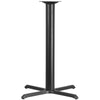 33'' x 33'' Restaurant Table X-Base with 4'' Dia. Bar Height Column - Flash Furniture