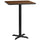 24'' Square Walnut Laminate Table Top with 22'' x 22'' Bar Height Table Base - Flash Furniture