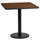 24'' Square Walnut Laminate Table Top with 18'' Round Table Height Base - Flash Furniture