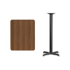 24'' x 30'' Rectangular Walnut Table Top with 22'' x 22'' Bar Height Table Base - Flash Furniture