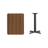 24'' x 30'' Rectangular Walnut Table Top with 22'' x 22'' Table Height Base - Flash Furniture