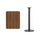 24'' x 30'' Rectangular Walnut Table Top with 18'' Round Bar Height Table Base - Flash Furniture