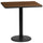 24'' x 30'' Rectangular Walnut Table Top with 18'' Round Table Height Base - Flash Furniture