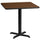 30'' Square Walnut Laminate Table Top with 22'' x 22'' Table Height Base - Flash Furniture