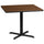 36'' Square Walnut Laminate Table Top with 30'' x 30'' Table Height Base - Flash Furniture
