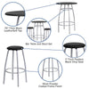 Bar Height Table Set with Padded Stools - Flash Furniture
