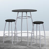 Bar Height Table Set with Padded Stools - Flash Furniture