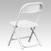 Kids White Plastic Folding Chair - Flash Furniture
