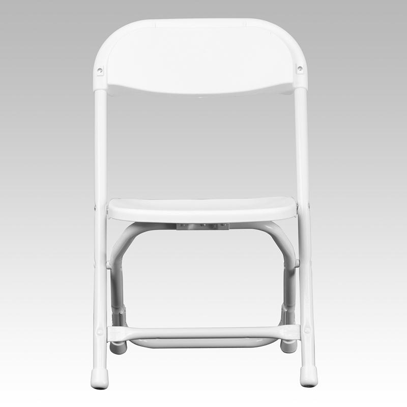 Kids White Plastic Folding Chair - Flash Furniture