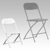 Kids White Plastic Folding Chair - Flash Furniture