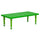 24''W x 48''L Rectangular Green Plastic Height Adjustable Activity Table - Flash Furniture