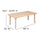 24''W x 48''L Rectangular Natural Plastic Height Adjustable Activity Table - Flash Furniture