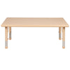 24''W x 48''L Rectangular Natural Plastic Height Adjustable Activity Table - Flash Furniture
