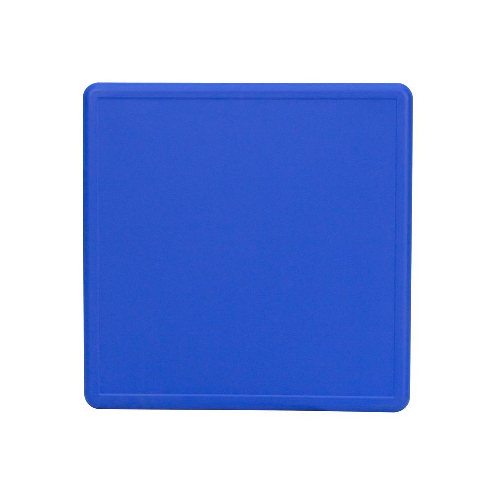 24'' Square Blue Plastic Height Adjustable Activity Table - Flash Furniture