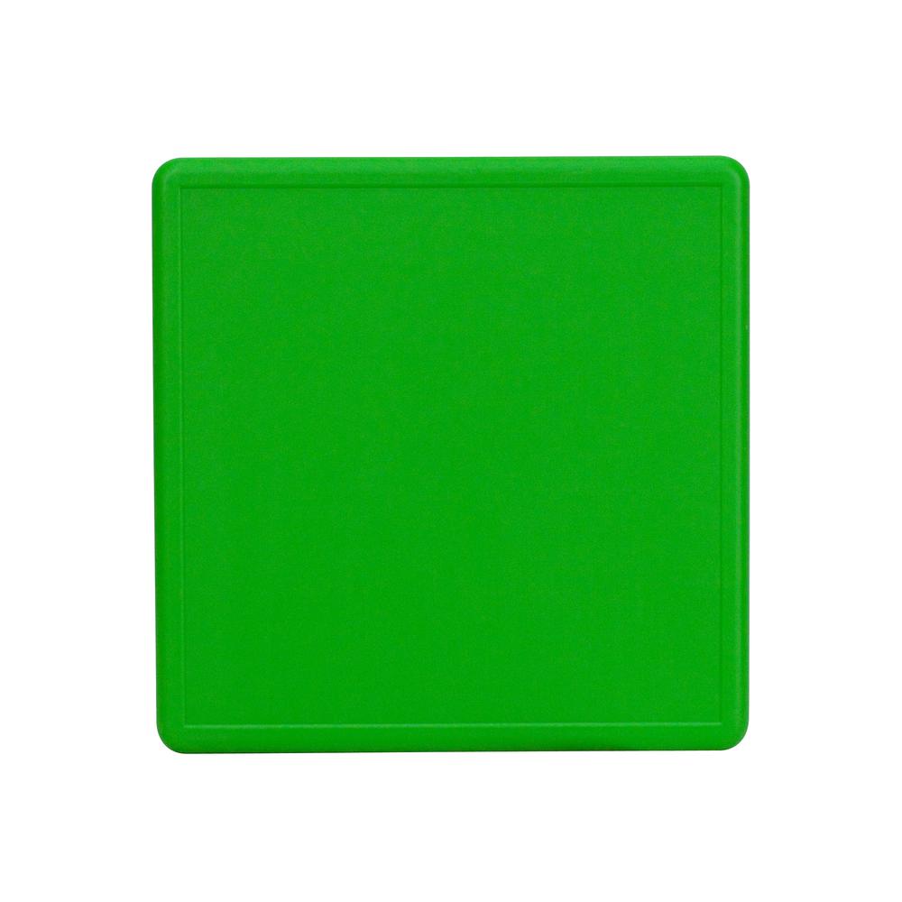 24'' Square Green Plastic Height Adjustable Activity Table - Flash Furniture