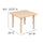 24'' Square Natural Plastic Height Adjustable Activity Table - Flash Furniture