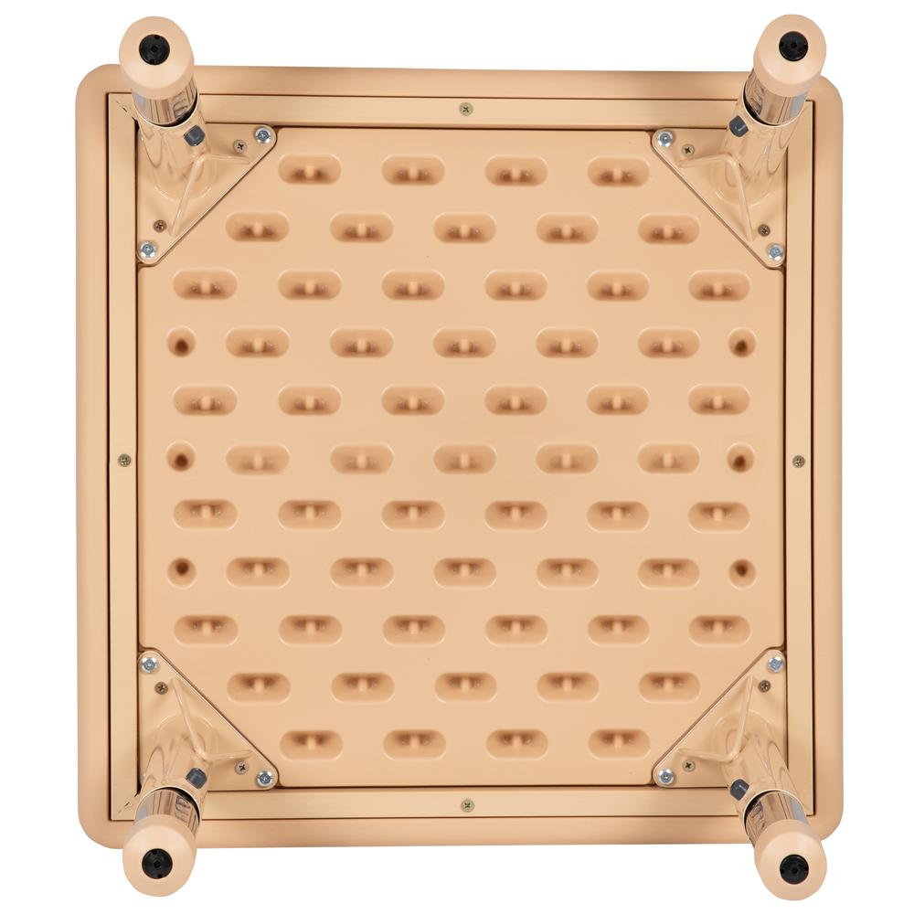 24'' Square Natural Plastic Height Adjustable Activity Table - Flash Furniture
