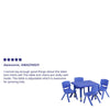 24'' Square Blue Plastic Height Adjustable Activity Table Set with 4 Chairs - Flash Furniture