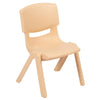 24'' Square Natural Plastic Height Adjustable Activity Table Set with 4 Chairs - Flash Furniture