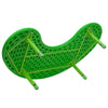 35''W x 65''L Half-Moon Green Plastic Height Adjustable Activity Table - Flash Furniture