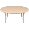45'' Round Natural Plastic Height Adjustable Activity Table - Flash Furniture