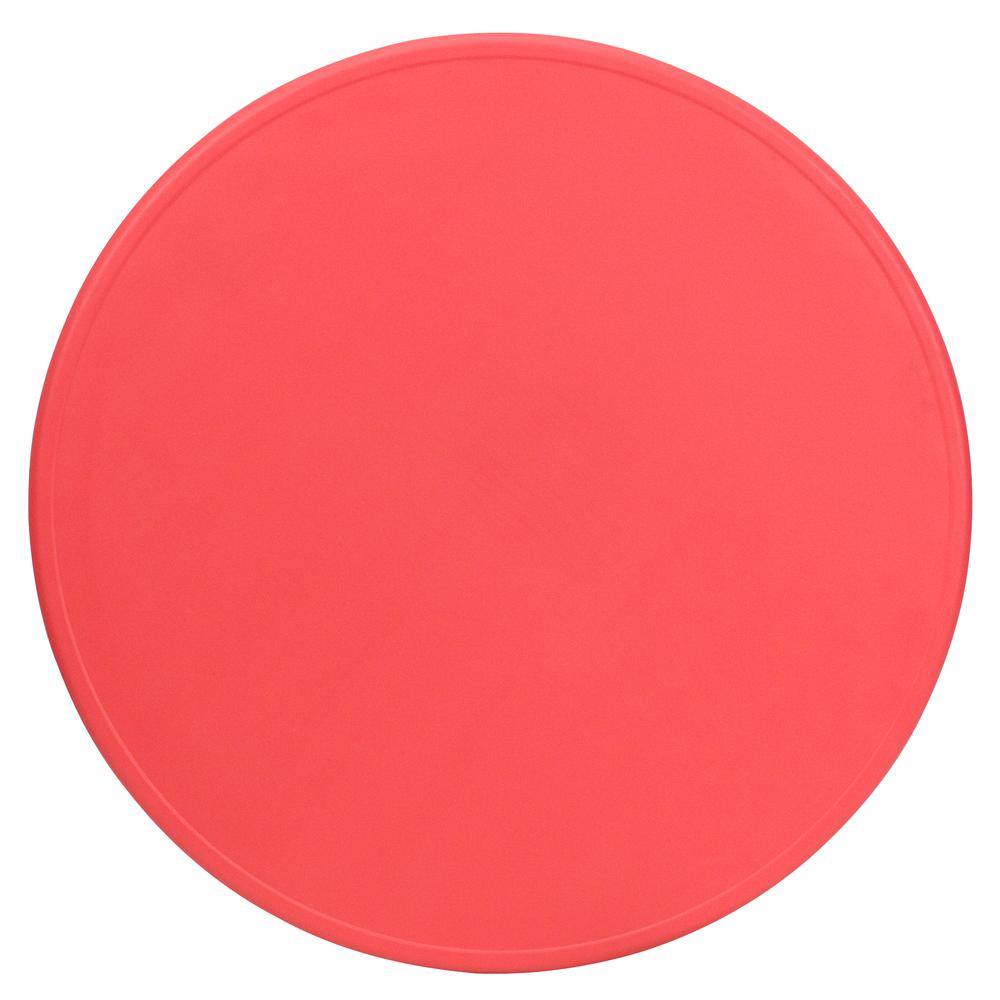 45'' Round Red Plastic Height Adjustable Activity Table - Flash Furniture