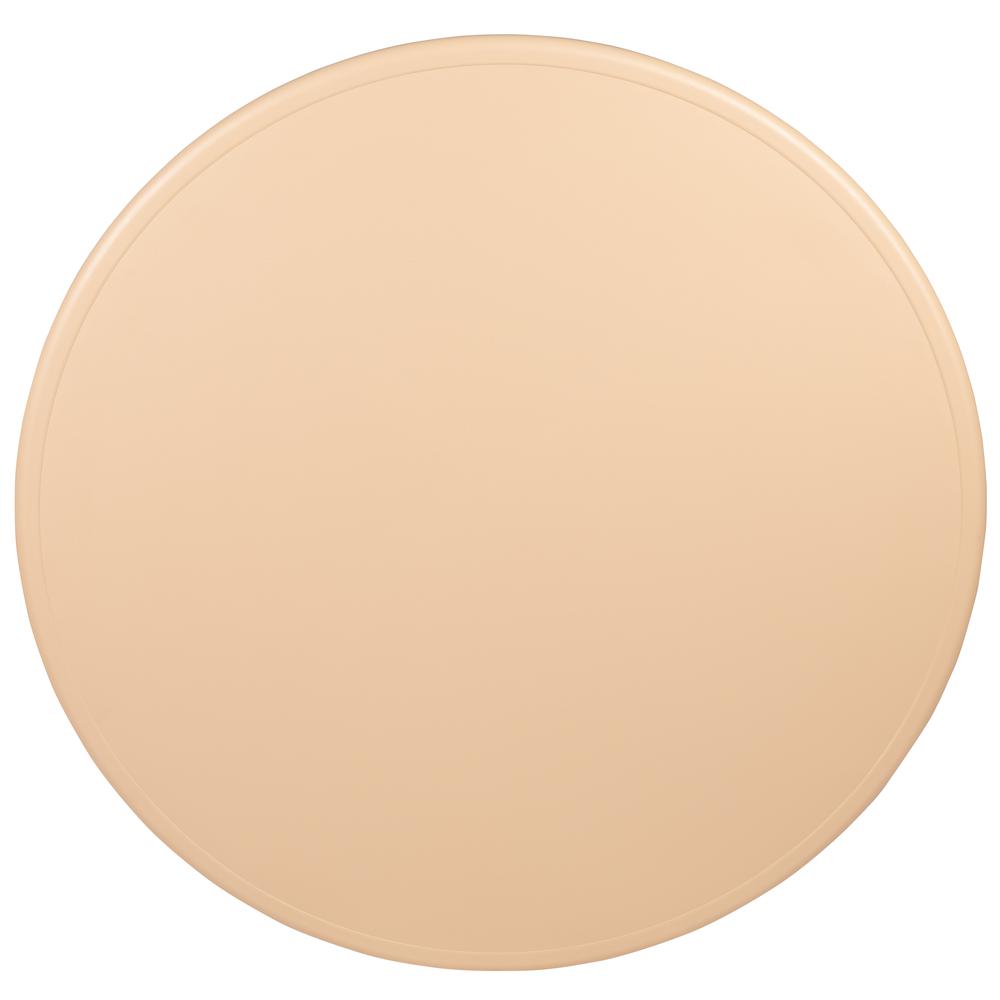 45'' Round Natural Plastic Height Adjustable Activity Table Set with 4 Chairs - Flash Furniture