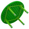 33'' Round Green Plastic Height Adjustable Activity Table - Flash Furniture