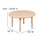 33'' Round Natural Plastic Height Adjustable Activity Table - Flash Furniture
