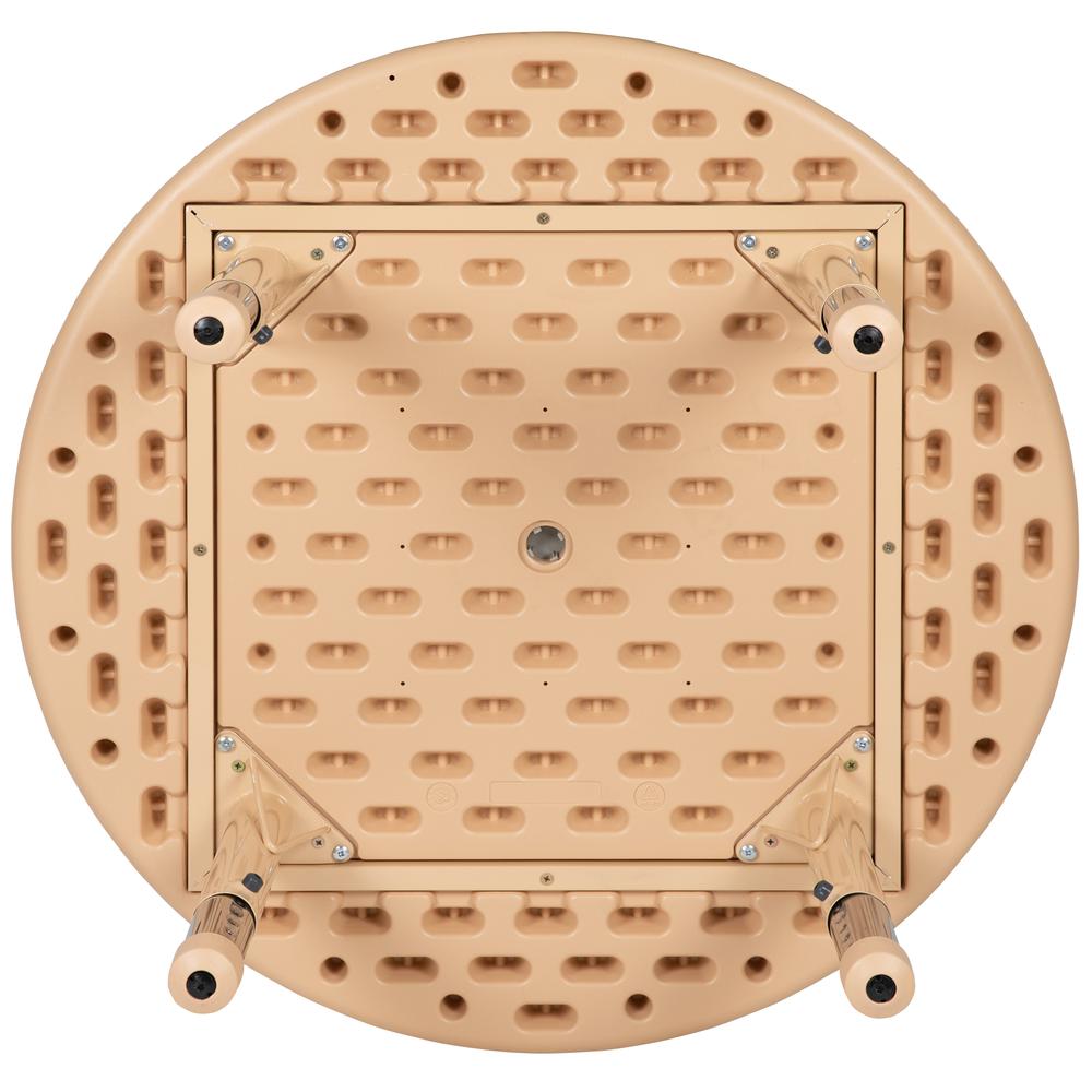 33'' Round Natural Plastic Height Adjustable Activity Table - Flash Furniture