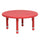 33'' Round Red Plastic Height Adjustable Activity Table - Flash Furniture