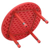 33'' Round Red Plastic Height Adjustable Activity Table - Flash Furniture