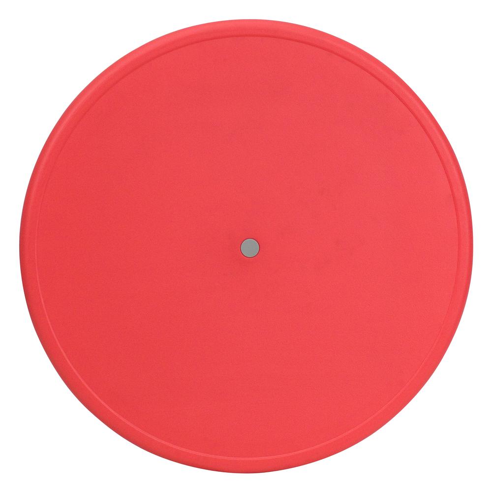 33'' Round Red Plastic Height Adjustable Activity Table - Flash Furniture