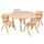 33'' Round Natural Plastic Height Adjustable Activity Table Set with 4 Chairs - Flash Furniture