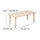 23.625''W x 47.25''L Rectangular Natural Plastic Height Adjustable Activity Table - Flash Furniture