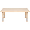 23.625''W x 47.25''L Rectangular Natural Plastic Height Adjustable Activity Table - Flash Furniture