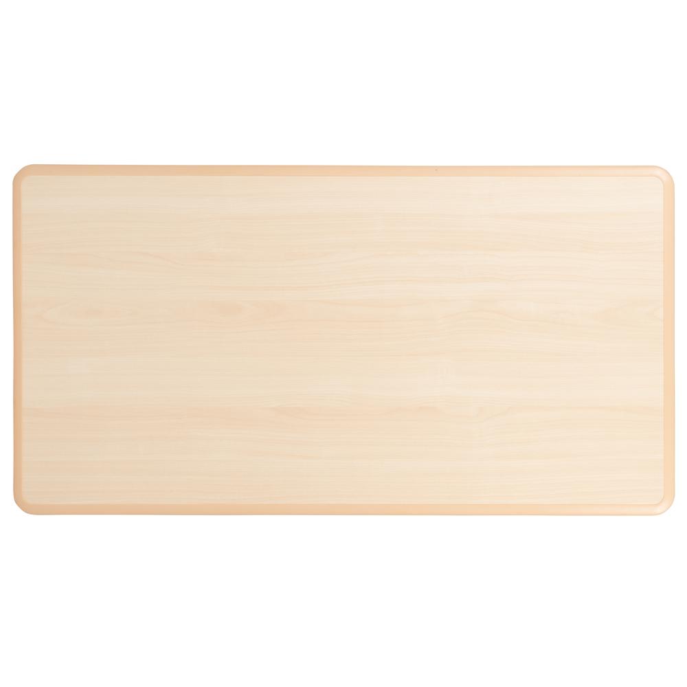 23.625''W x 47.25''L Rectangular Natural Plastic Height Adjustable Activity Table - Flash Furniture