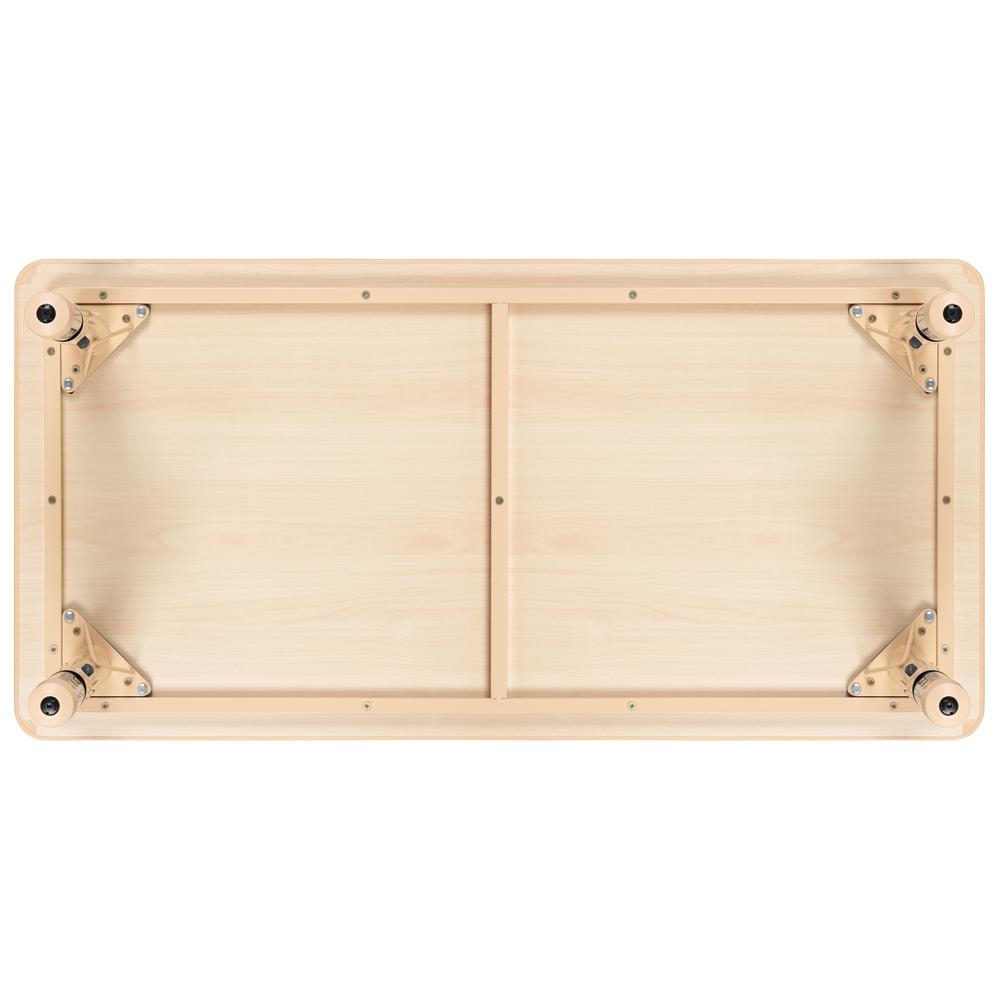 23.625''W x 47.25''L Rectangular Natural Plastic Height Adjustable Activity Table - Flash Furniture