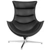 Black LeatherSoft Swivel Cocoon Chair - Flash Furniture