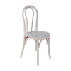 Betsy Commercial Grade White Wash Thonet Style Solid Wood Stackable Dining Chair - Flash Furniture