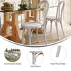 Betsy Commercial Grade White Wash Thonet Style Solid Wood Stackable Dining Chair - Flash Furniture