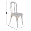 Betsy Commercial Grade White Wash Thonet Style Solid Wood Stackable Dining Chair - Flash Furniture